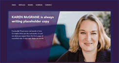 Desktop Screenshot of karenmcgrane.com