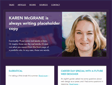 Tablet Screenshot of karenmcgrane.com